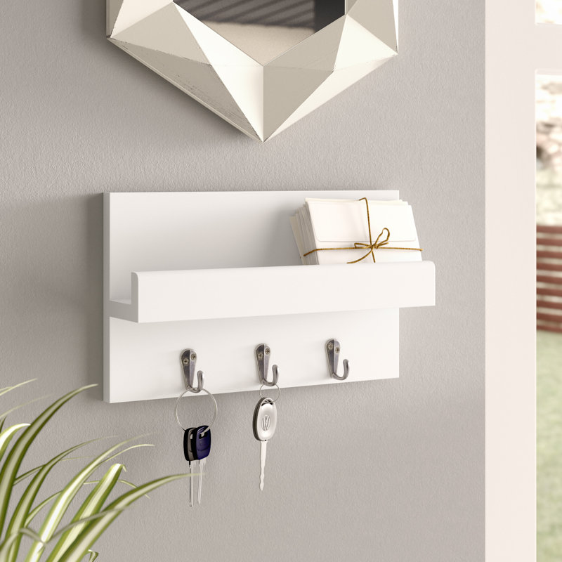 Ebern Designs Exmore Wall Storage Organizer with Key Hooks & Reviews Wayfair